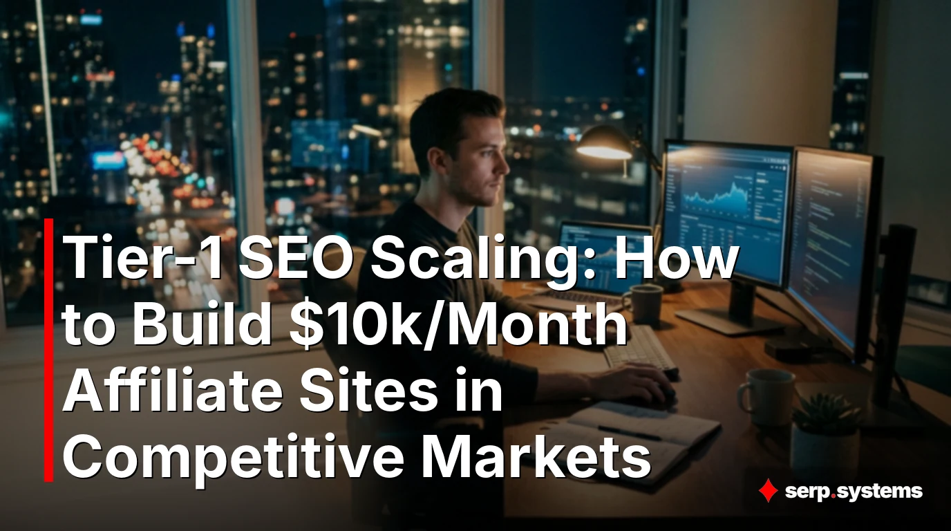 Tier-1 SEO Scaling: How to Build $10k/Month Affiliate Sites in Competitive Markets